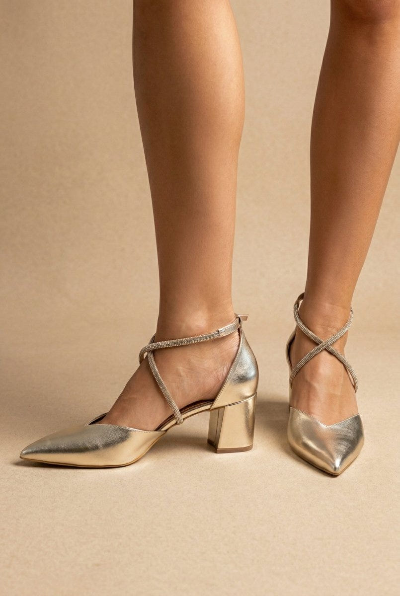 TFP - Pointed Toe Pumps - Gold