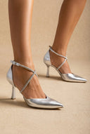 TFP - Pointed Toe Pumps - Silver Metallic