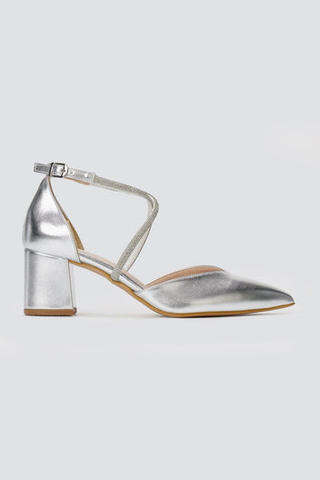 TFP - Pointed Toe Pumps - Silver Metallic