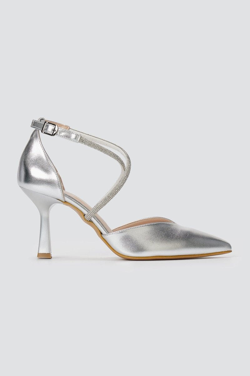 TFP - Pointed Toe Pumps - Silver Metallic