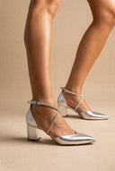 TFP - Pointed Toe Pumps - Silver Metallic