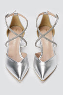 TFP - Pointed Toe Pumps - Silver Metallic