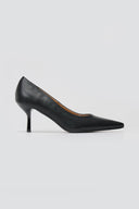 Pointed Toe Pumps Stiletto Heel - Black Matte - thefashionproject.gr - Stephan