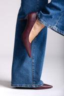 Pointed Toe Pumps Stiletto Heel - Bordeaux Matte - thefashionproject.gr - Stephan