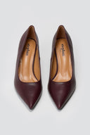 Pointed Toe Pumps Stiletto Heel - Bordeaux Matte - thefashionproject.gr - Stephan