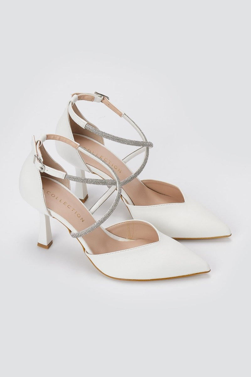 TFP - Pointed Toe Pumps - White Matte