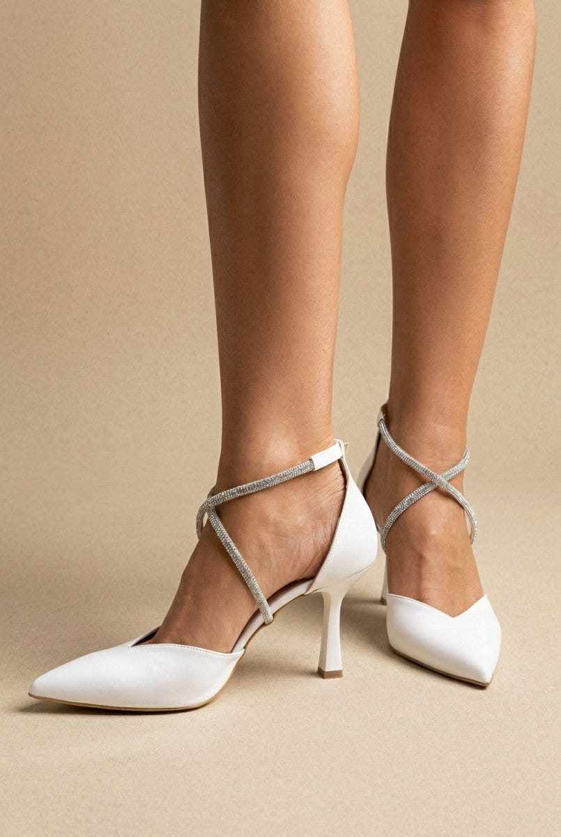 TFP - Pointed Toe Pumps - White Matte