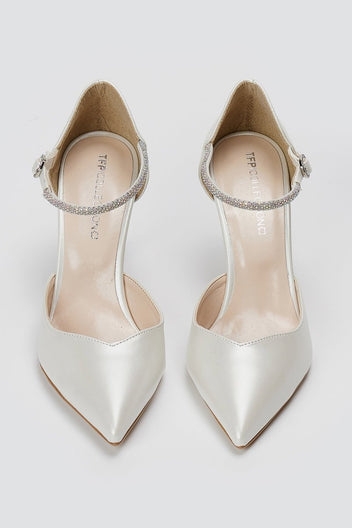 TFP - Pointed Toe Pumps - White Pearl