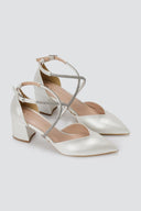 TFP - Pointed Toe Pumps - White Pearl