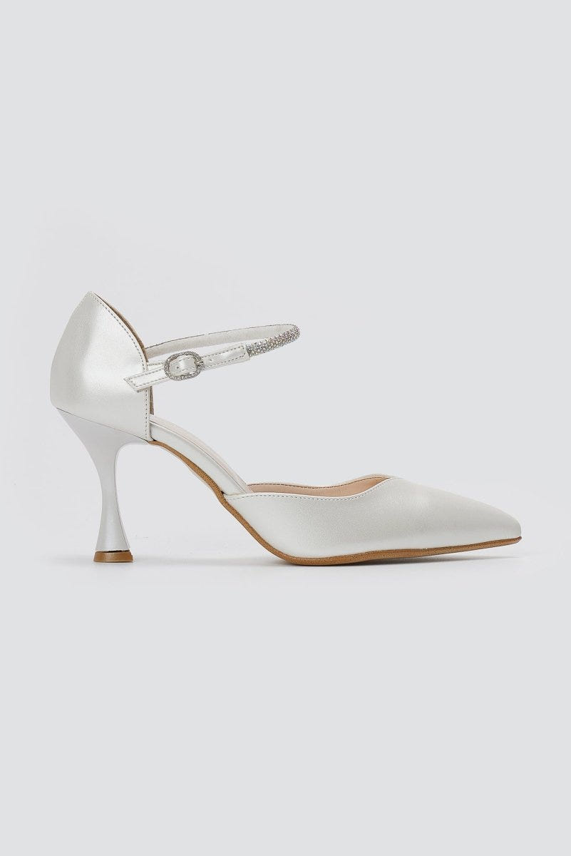 TFP - Pointed Toe Pumps - White Pearl