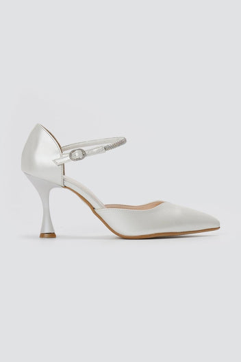 TFP - Pointed Toe Pumps - White Pearl