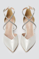 TFP - Pointed Toe Pumps - White Pearl