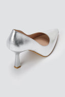 TFP - Pointed Toe Stiletto Pumps - Silver Metallic