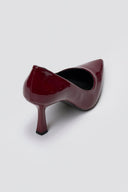 Pointed Toe Stiletto Pumps TFP - Bordeaux Patent - thefashionproject.gr - TFP