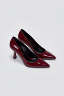 Pointed Toe Stiletto Pumps TFP - Bordeaux Patent - thefashionproject.gr - TFP