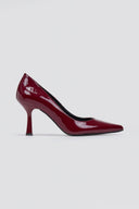 Pointed Toe Stiletto Pumps TFP - Bordeaux Patent - thefashionproject.gr - TFP
