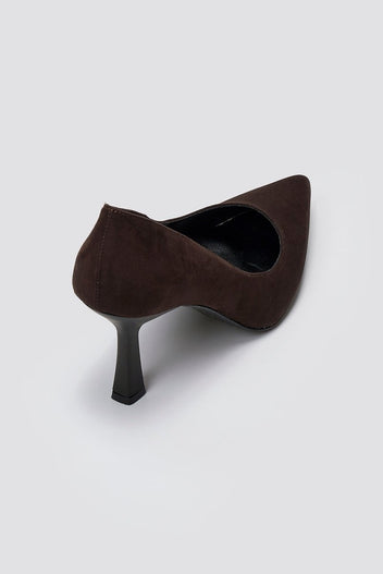 Pointed Toe Stiletto Pumps TFP - Brown Suede - thefashionproject.gr - TFP