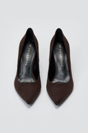 Pointed Toe Stiletto Pumps TFP - Brown Suede - thefashionproject.gr - TFP