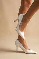 TFP - Pointed Toe Stiletto Pumps - White Pearl