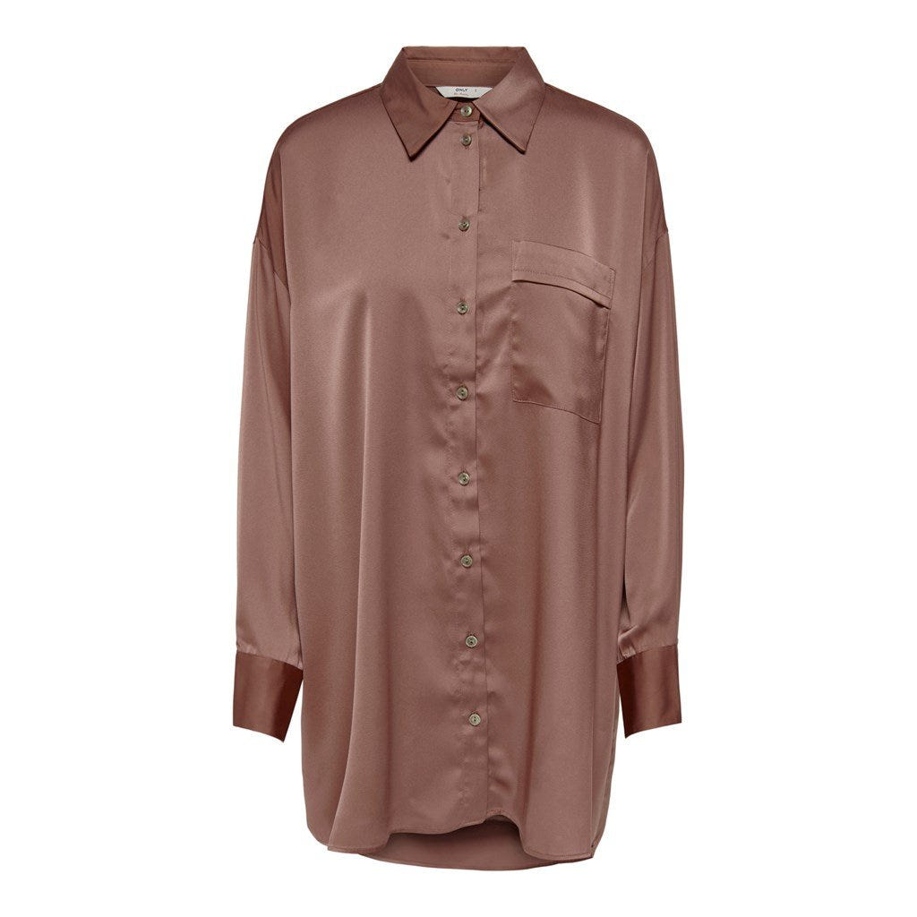 Πουκάμισο σατέν oversize ONLY 15244484