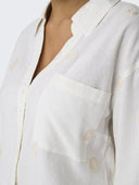 Πουκάμισο με λινό ONLY 15338802 - Ζαχαρί - thefashionproject.gr - ONLY