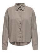 Πουκάμισο με πιέτες στην πλάτη ONLY 15337947 - Mocha - thefashionproject.gr - ONLY