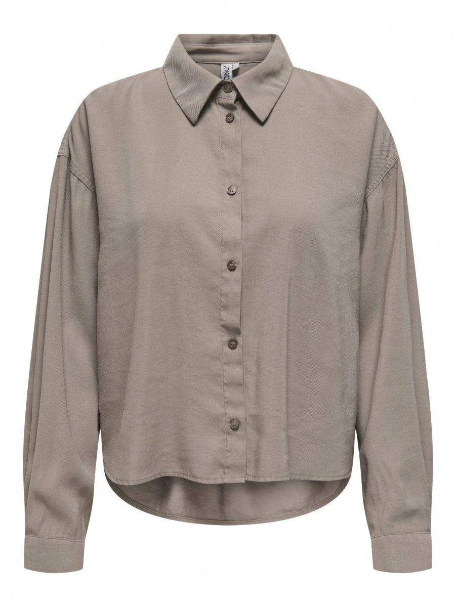 Πουκάμισο με πιέτες στην πλάτη ONLY 15337947 - Mocha - thefashionproject.gr - ONLY