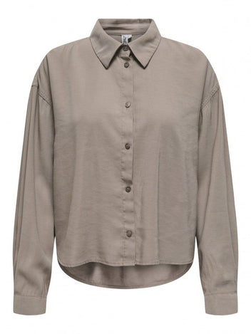 Πουκάμισο με πιέτες στην πλάτη ONLY 15337947 - Mocha - thefashionproject.gr - ONLY