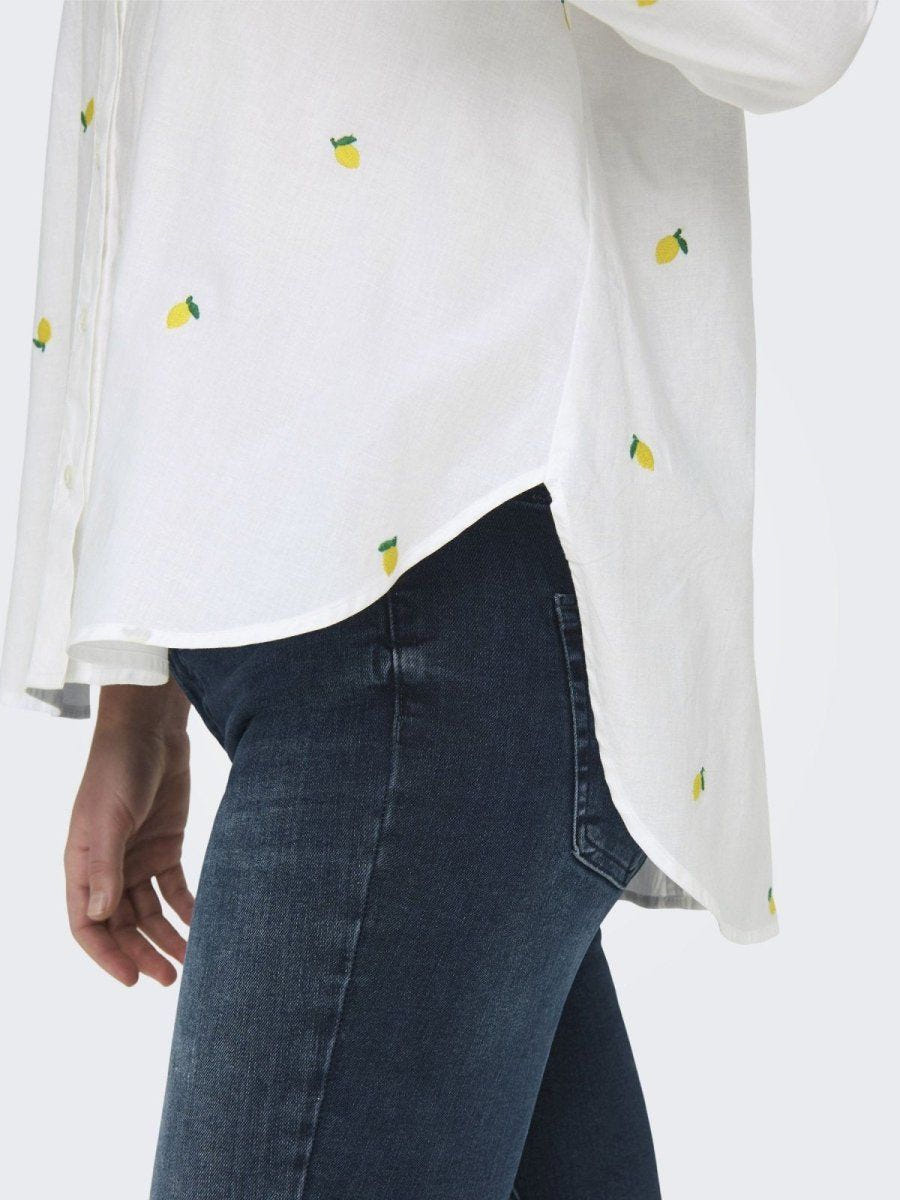 Πουκάμισο με print ONLY 15283743 - Λευκό - thefashionproject.gr - ONLY
