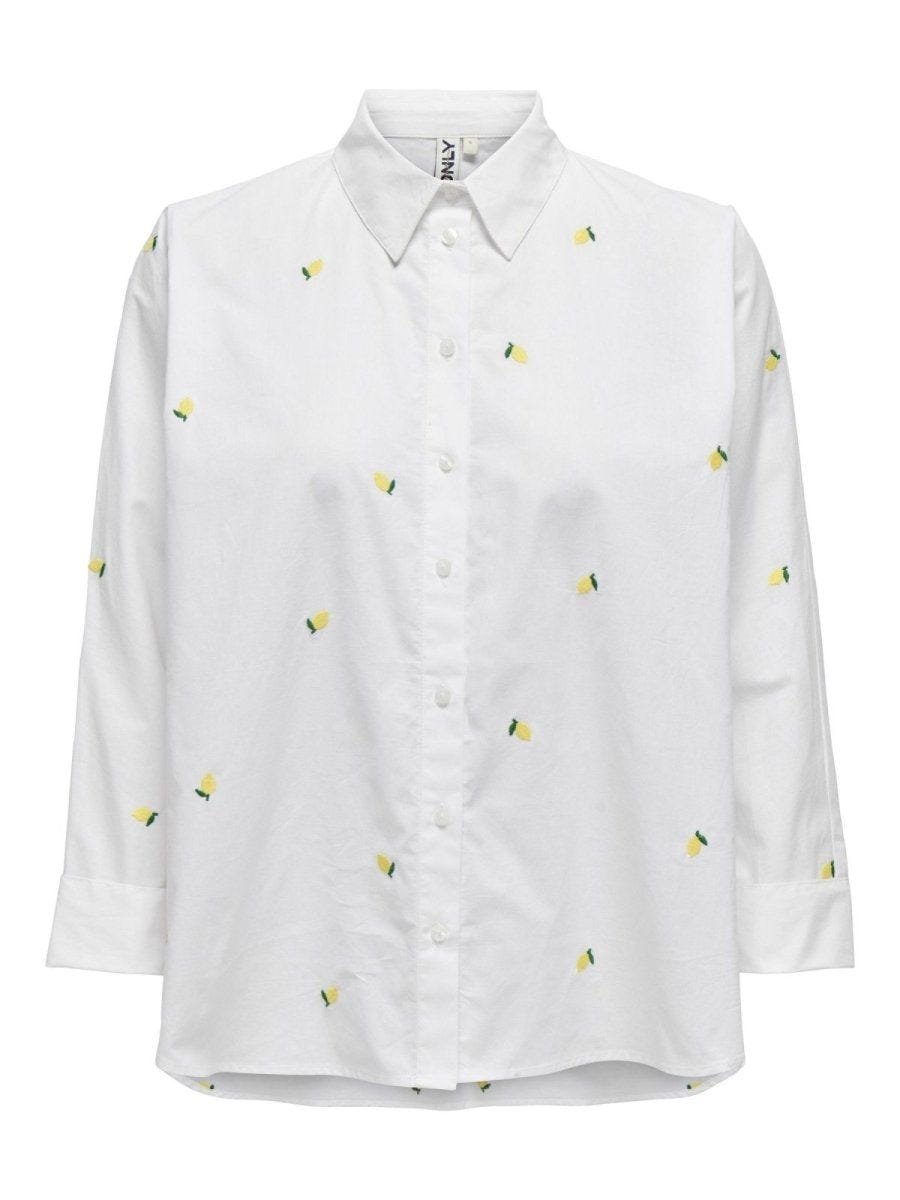 Πουκάμισο με print ONLY 15283743 - Λευκό - thefashionproject.gr - ONLY