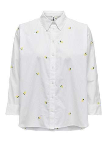Πουκάμισο με print ONLY 15283743 - Λευκό - thefashionproject.gr - ONLY