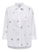Πουκάμισο με print ONLY 15283743 - Λευκό/Κόκκινο - thefashionproject.gr - ONLY