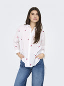 Πουκάμισο με print ONLY 15283743 - Λευκό/Κόκκινο - thefashionproject.gr - ONLY