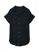 Πουκάμισο με τσεπάκια Vero Moda 10310139 - Μαύρο - thefashionproject.gr - VERO MODA