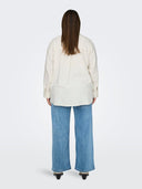 Πουκάμισο plus size με λινό CARMAKOMA 15281041 - Ζαχαρί - thefashionproject.gr - CARMAKOMA