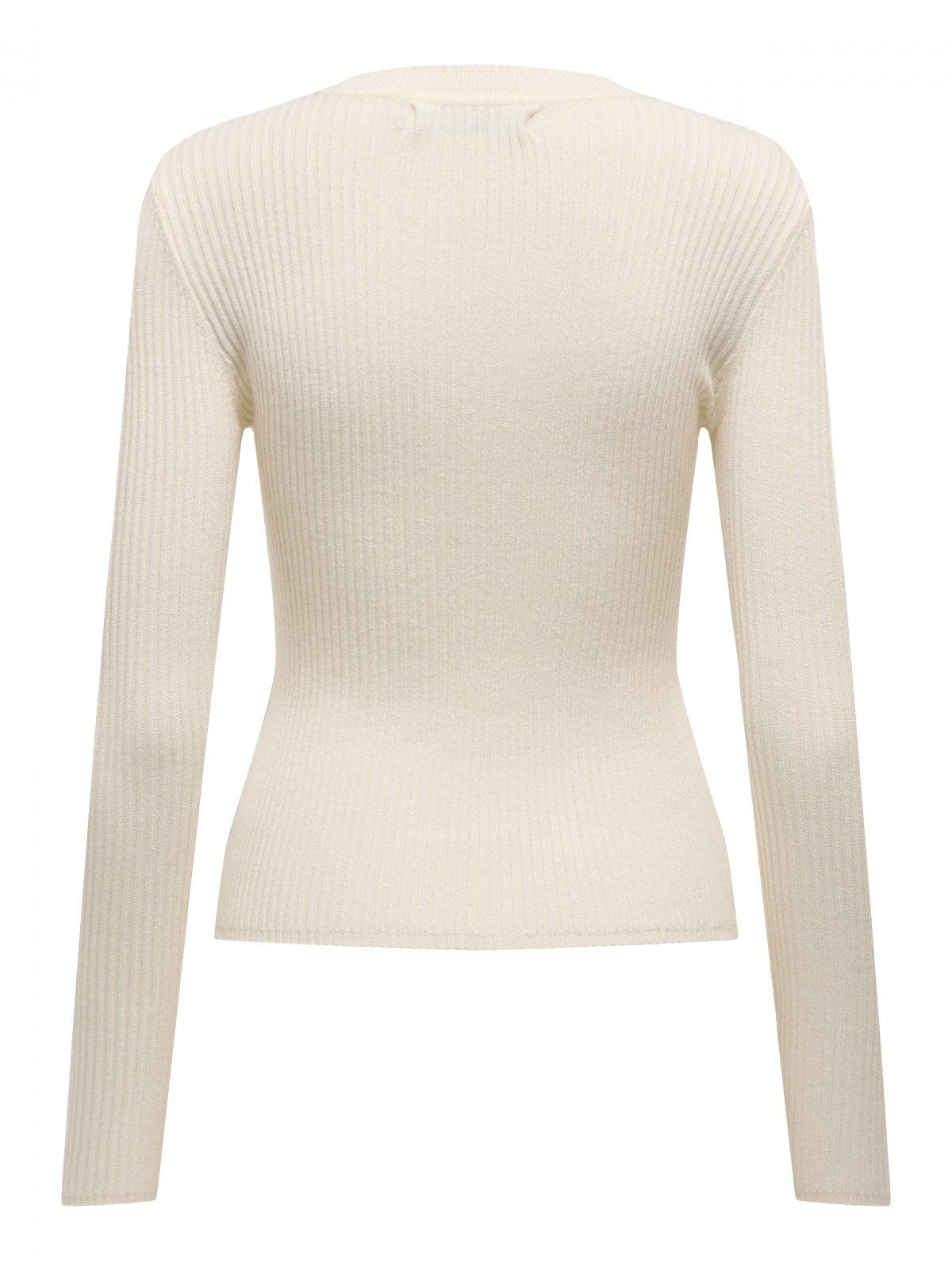 Πουλόβερ λεπτό εφαρμοστό ONLY 15344579 - Μπεζ - thefashionproject.gr - ONLY
