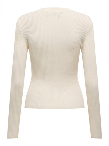 Πουλόβερ λεπτό εφαρμοστό ONLY 15344579 - Μπεζ - thefashionproject.gr - ONLY