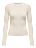 Πουλόβερ λεπτό εφαρμοστό ONLY 15344579 - Μπεζ - thefashionproject.gr - ONLY