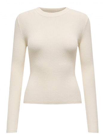 Πουλόβερ λεπτό εφαρμοστό ONLY 15344579 - Μπεζ - thefashionproject.gr - ONLY