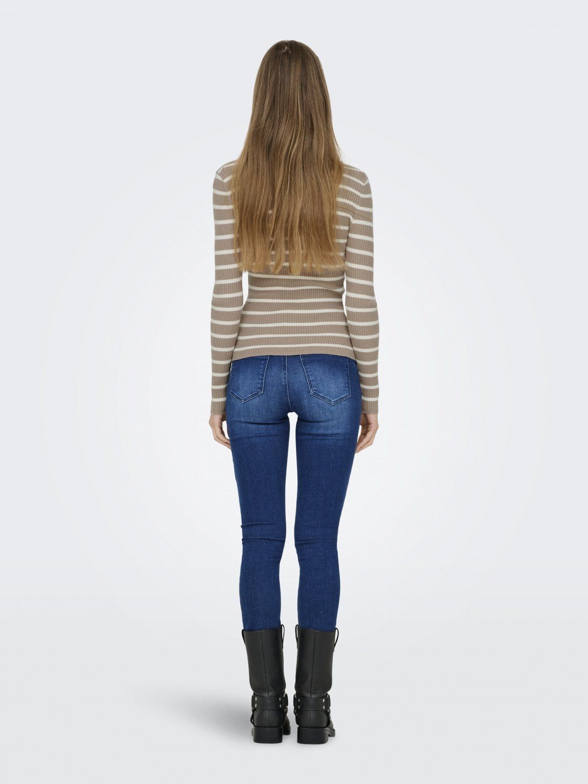 Πουλόβερ λεπτό με ρίγες ONLY 15344579 - Τάουπε - thefashionproject.gr - ONLY
