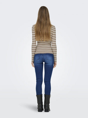 Πουλόβερ λεπτό με ρίγες ONLY 15344579 - Τάουπε - thefashionproject.gr - ONLY