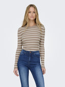 Πουλόβερ λεπτό με ρίγες ONLY 15344579 - Τάουπε - thefashionproject.gr - ONLY