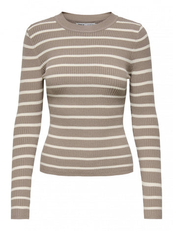 Πουλόβερ λεπτό με ρίγες ONLY 15344579 - Τάουπε - thefashionproject.gr - ONLY