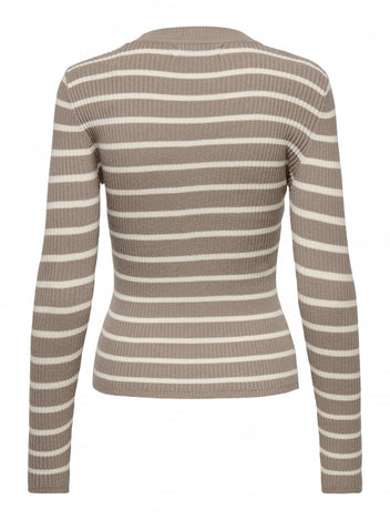 Πουλόβερ λεπτό με ρίγες ONLY 15344579 - Τάουπε - thefashionproject.gr - ONLY