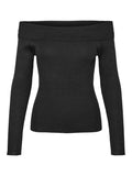 Πουλόβερ με ανοιχτούς ώμους VERO MODA 10310829 - Μαύρο - thefashionproject.gr - VERO MODA