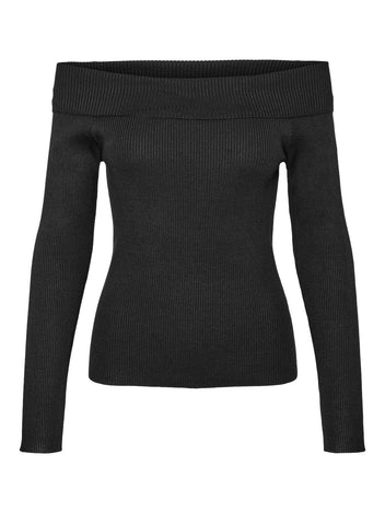 Πουλόβερ με ανοιχτούς ώμους VERO MODA 10310829 - Μαύρο - thefashionproject.gr - VERO MODA