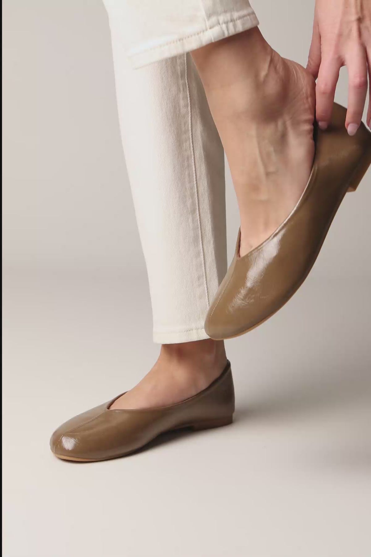 Flat Ballet Flats - Olive Matte