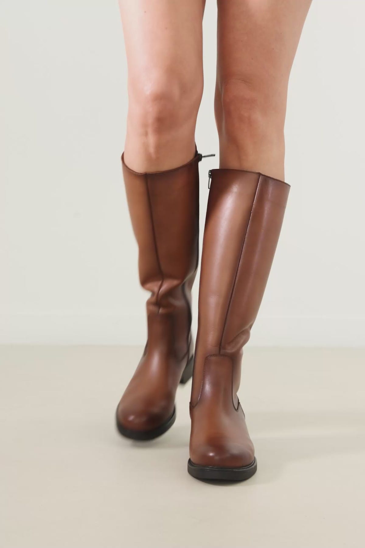Comfort Riding Boots - Tan Matte