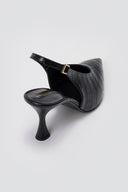 Pumps Slingback TFP - Black Croc - thefashionproject.gr - TFP