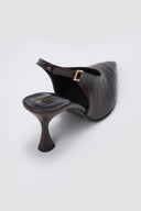 Pumps Slingback TFP - Brown Croc - thefashionproject.gr - TFP